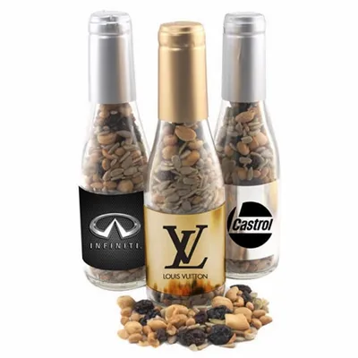 Champagne Bottle with Trail Mix 8" - Custom Shot Glass Now