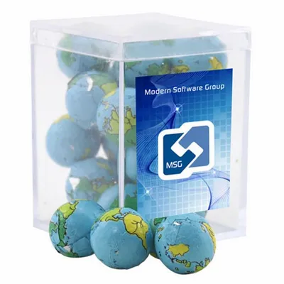 Acrylic Box with Chocolate Globes - Small - Custom Shot Glass Now