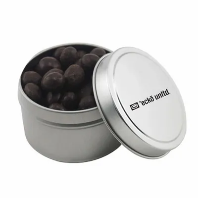 Round Tin with Choc Espresso Beans - SBF3100 - Custom Shot Glass Now