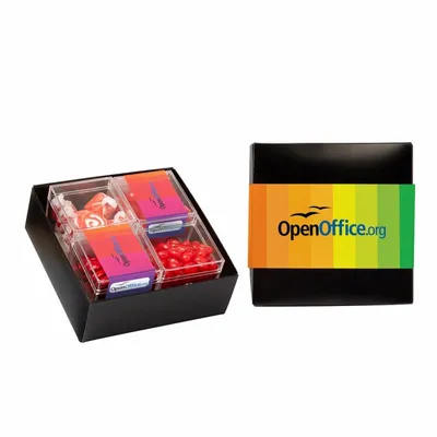 4 Piece Sweet Box Gift Set - Candy by Color Mix - Custom Shot Glass Now