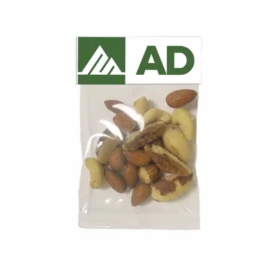 Small Header Bags - Deluxe Mixed Nuts - Custom Shot Glass Now