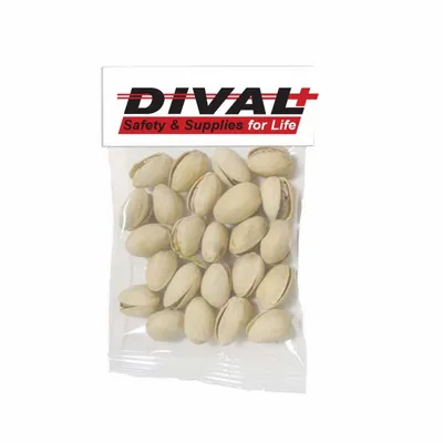 Small Header Bags - Jumbo Salted Pistachios - Custom Shot Glass Now