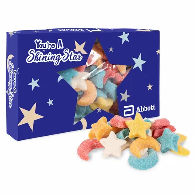 You're a Star Die Cut Box w/ Gummy Glitter Sour Stars & Moons - Custom Shot Glass Now