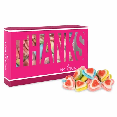 Thanks Die Cut Box with Triple Layer Hearts - Custom Shot Glass Now