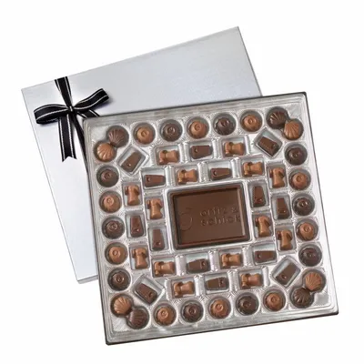 Large Custom Chocolate Delights Gift Box (3 lbs.) - Custom Shot Glass Now
