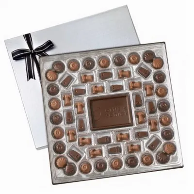 Large Custom Chocolate Delights Gift Box ( 1 1/2 lbs.) - Custom Shot Glass Now