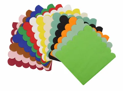 Scallop Foil Stamped Napkins - Custom Shot Glass Now