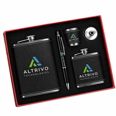 Camping Flask Sets - Custom Shot Glass Now