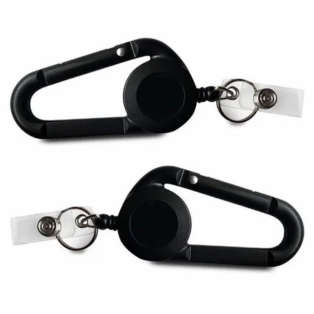 Carabiner Clip Badge Reel Keychain Carabiner Clip Badge Reel Keychain - Custom Shot Glass Now