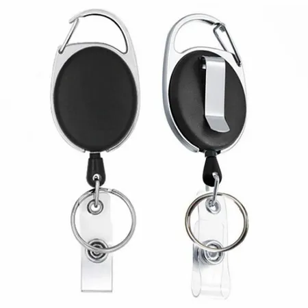 Solid Black and Steel Reel Keychain Solid Black and Steel Reel Keychain - Custom Shot Glass Now