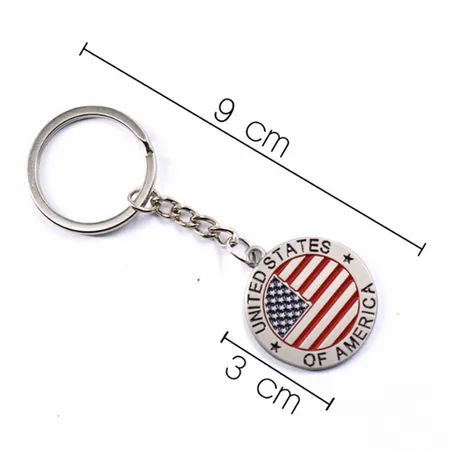 Custom US Flag Keychain Custom US Flag Keychain - Custom Shot Glass Now