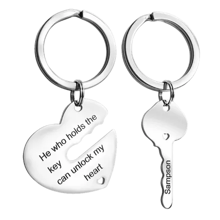 Metal Keychain for Couples Metal Keychain for Couples - Custom Shot Glass Now