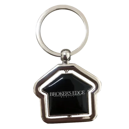 Spinning House Metal Keychain Spinning House Metal Keychain - Custom Shot Glass Now