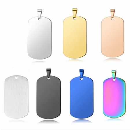 Sleek Military Dog Tag Metal Keychain Sleek Military Dog Tag Metal Keychain - Custom Shot Glass Now