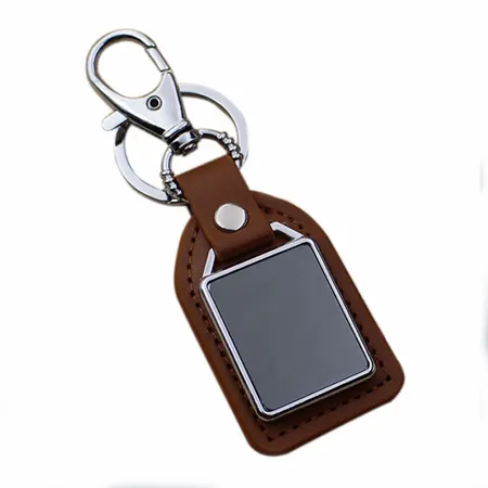 Premium Leather & Metal Keychain Premium Leather & Metal Keychain - Custom Shot Glass Now