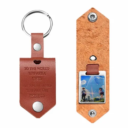 Artistic Laser Cut Leather Keychain Artistic Laser Cut Leather Keychain - Custom Shot Glass Now