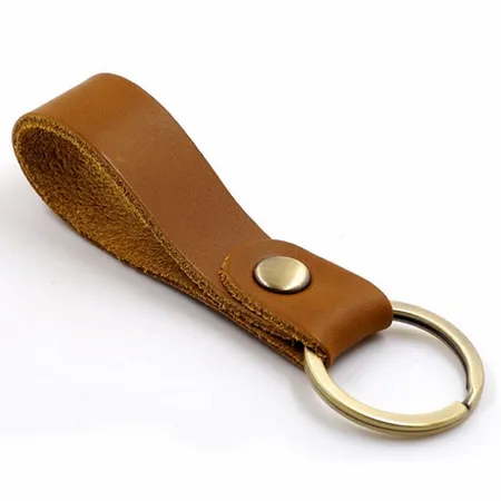 Suave Leather Keychain Suave Leather Keychain - Custom Shot Glass Now