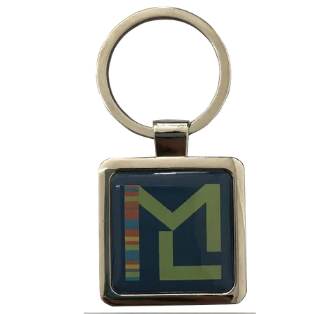Epoxy Square Metal Keychain Epoxy Square Metal Keychain - Custom Shot Glass Now