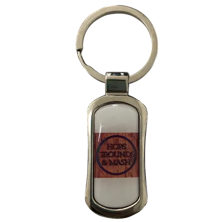 Stylish Rectangle Metal Keychain Stylish Rectangle Metal Keychain - Custom Shot Glass Now