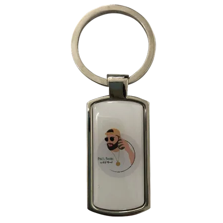 Straight Rectangle Metal Keychain Straight Rectangle Metal Keychain - Custom Shot Glass Now