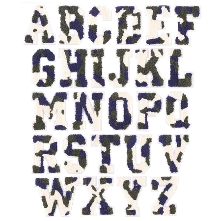 Chenille Camo Letters Patches - Custom Shot Glass Now