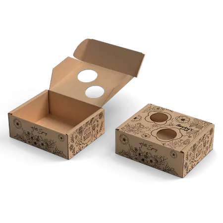 Printed Hollow Kraft Mailer Box - Custom Shot Glass Now