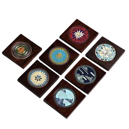 Customized Ebony Alloy Coaster - Custom Shot Glass Now