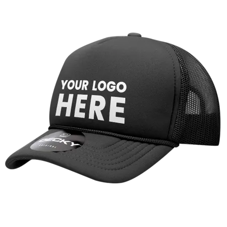 Decky 7010 - Youth 5 Panel Mid Profile Structured Foam Trucker, Kids Foam Trucker Hat, Mesh Back - Custom Shot Glass Now