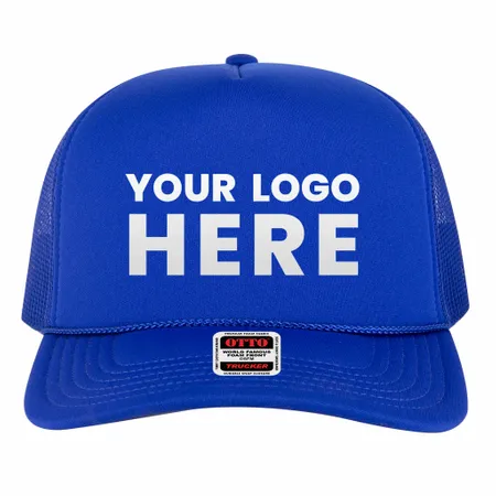 OTTO Cap 3932-1 5 Panel High Crown Polyester Foam Front Mesh Back Trucker Hat - Custom Shot Glass Now