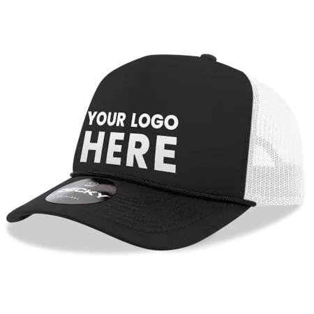 Decky 212 5 Panel High Profile Foam Trucker Hat, 3-Tone Colors - Custom Shot Glass Now