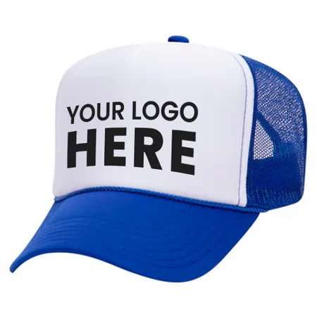 Otto 39-165 5-Panel High Crown Foam Trucker Hats - White Front Colors - Custom Shot Glass Now