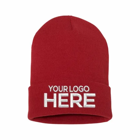 Waffle Cuffed Knit Beanie - Custom Shot Glass Now