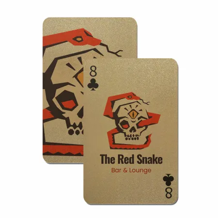 Gold Glitter Playing Cards - Custom Shot Glass Now