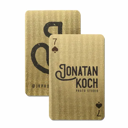Brushed Gold Finish Playing Cards - Custom Shot Glass Now