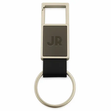 Square Caribiner Metal Keychain - Custom Shot Glass Now