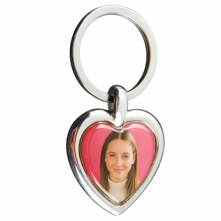 Spinning Heart Metal Keychain - Custom Shot Glass Now