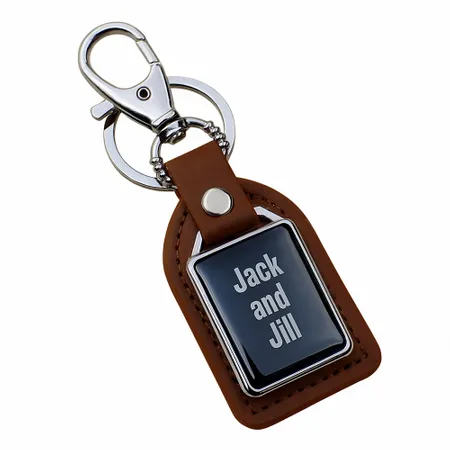 Premium Leather & Metal Keychain - Custom Shot Glass Now