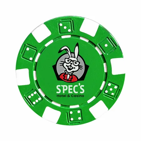 6 Stripe Custom Poker Chips - Custom Shot Glass Now