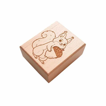 Square Wood Rubber Stamps - Custom Shot Glass Now