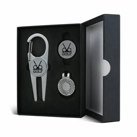 Deluxe Golf Divot Tool Set with Ball Markers - Custom Shot Glass Now