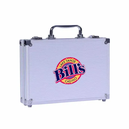 100ct Aluminum Poker Chip Cases - Custom Shot Glass Now