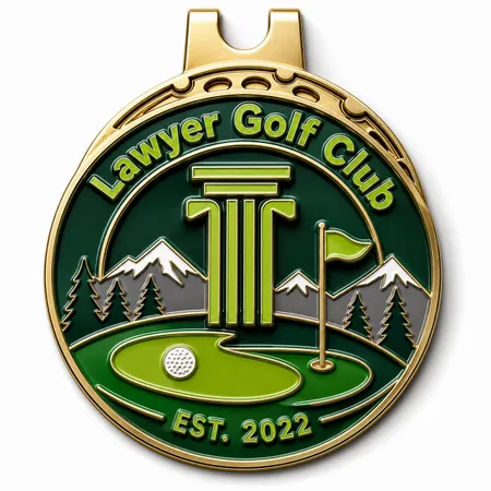 3D Ball Golf Marker with Hat Clips - Custom Shot Glass Now