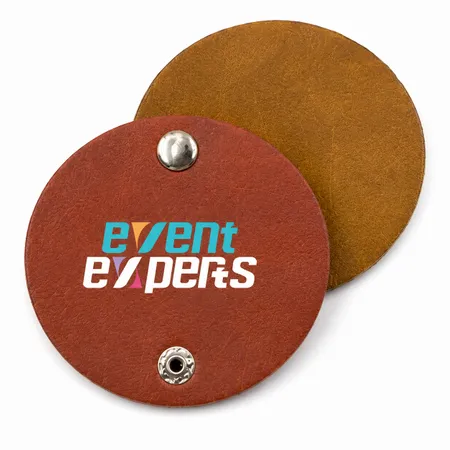 Round PU Leather Cable Organizers - Custom Shot Glass Now