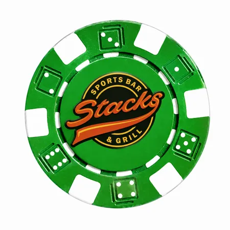 6 Stripe Custom Poker Chips - Custom Shot Glass Now