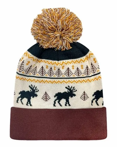 Fairisle Moose/ Brown