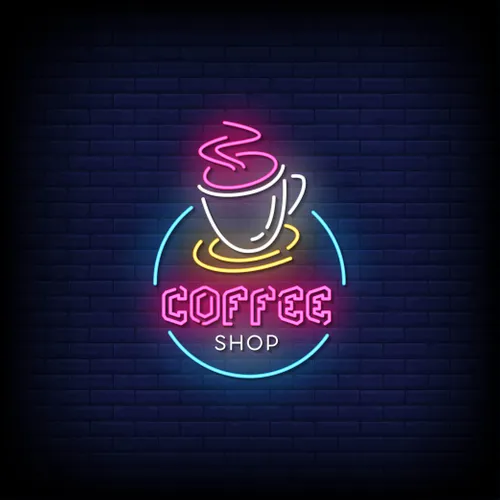 Coffee Shop Neon Sign - Custom Shot Glass Now