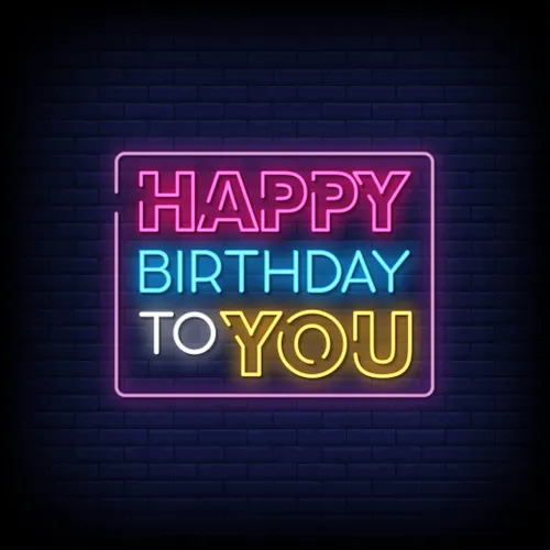 Happy Birthday To You Neon Sign - Custom Shot Glass Now