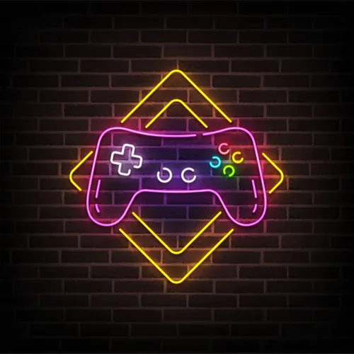 Gamer Joystick Neon Sign - Custom Shot Glass Now