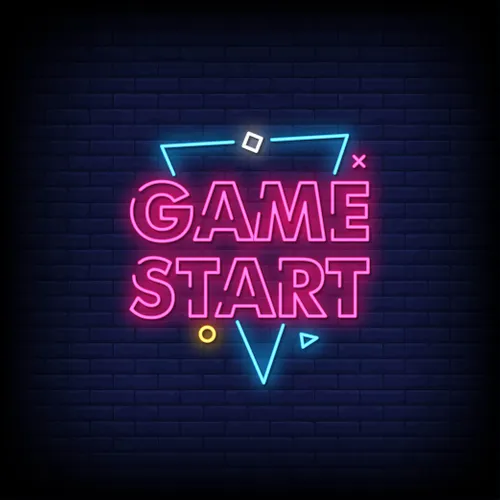 Game Start Neon Sign - Custom Shot Glass Now