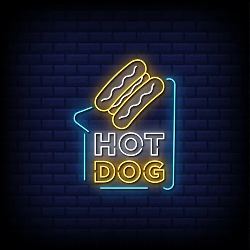 Hot Dog Neon Sign - Custom Shot Glass Now